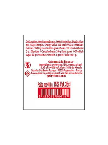 GRIOTTINES PEUREUX 400 G 35 Cl 4 GRIOTTINES PEUREUX 400 G 35 Cl – Image 2